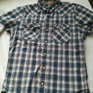 SALE! Hollister Pearl Snap Button Up Western Shirt